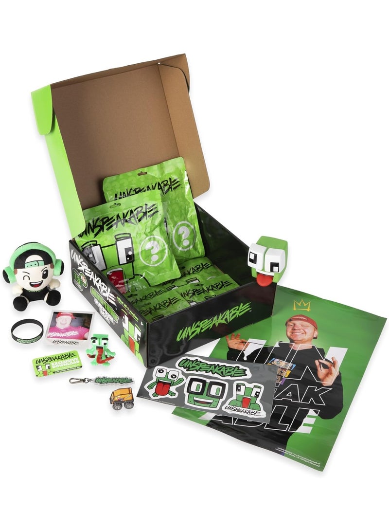 Unspeakable Mystery Surprise Box, 13 Collectibles Including Exclusive Plush, Figure, Squishy, Poster, Digital Skin, and More in Classic, Glow in the Dark or Tie Dye Variants for Kids and Fans- Age 3+ - Image 2
